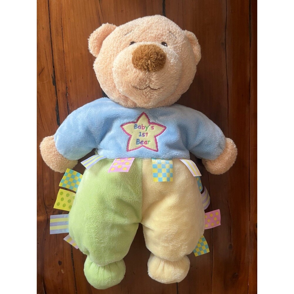 Vtg Kids Preferred “Baby's 1st Bear” Pastel lovey plush